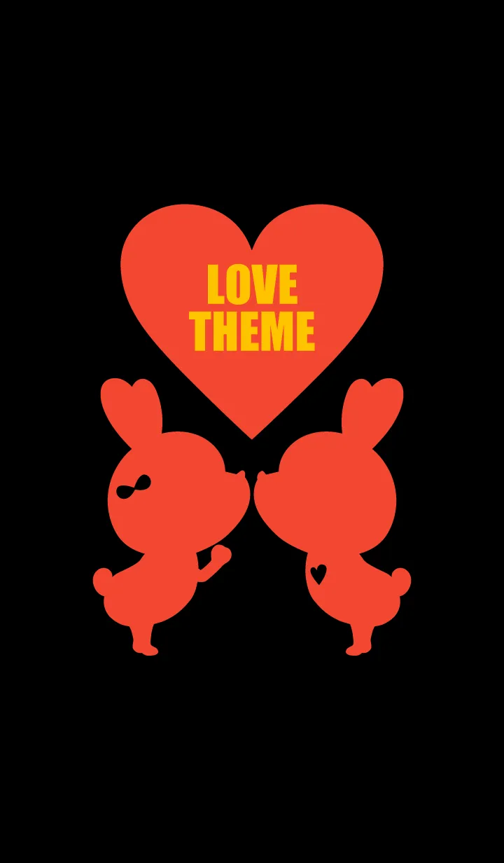 [LINE着せ替え] LOVE THEME BLACK & Red 30の画像1