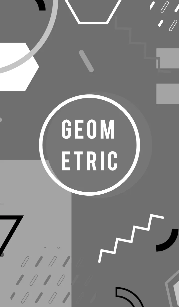 [LINE着せ替え] Geometric Rich Flat Dim Grayの画像1