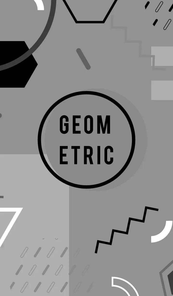 [LINE着せ替え] Geometric Rich Flat Dim Gray 2の画像1