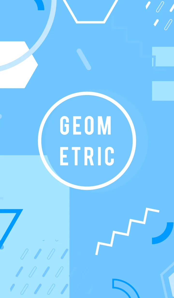 Geometric Rich Flat Maya Blueの着せ替えメイン画像