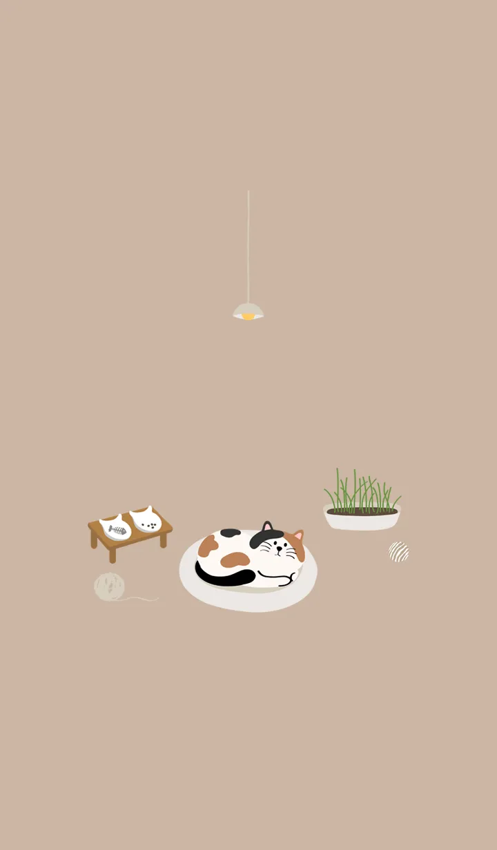 [LINE着せ替え] 毎日がいい日です˙3匹の猫の画像1