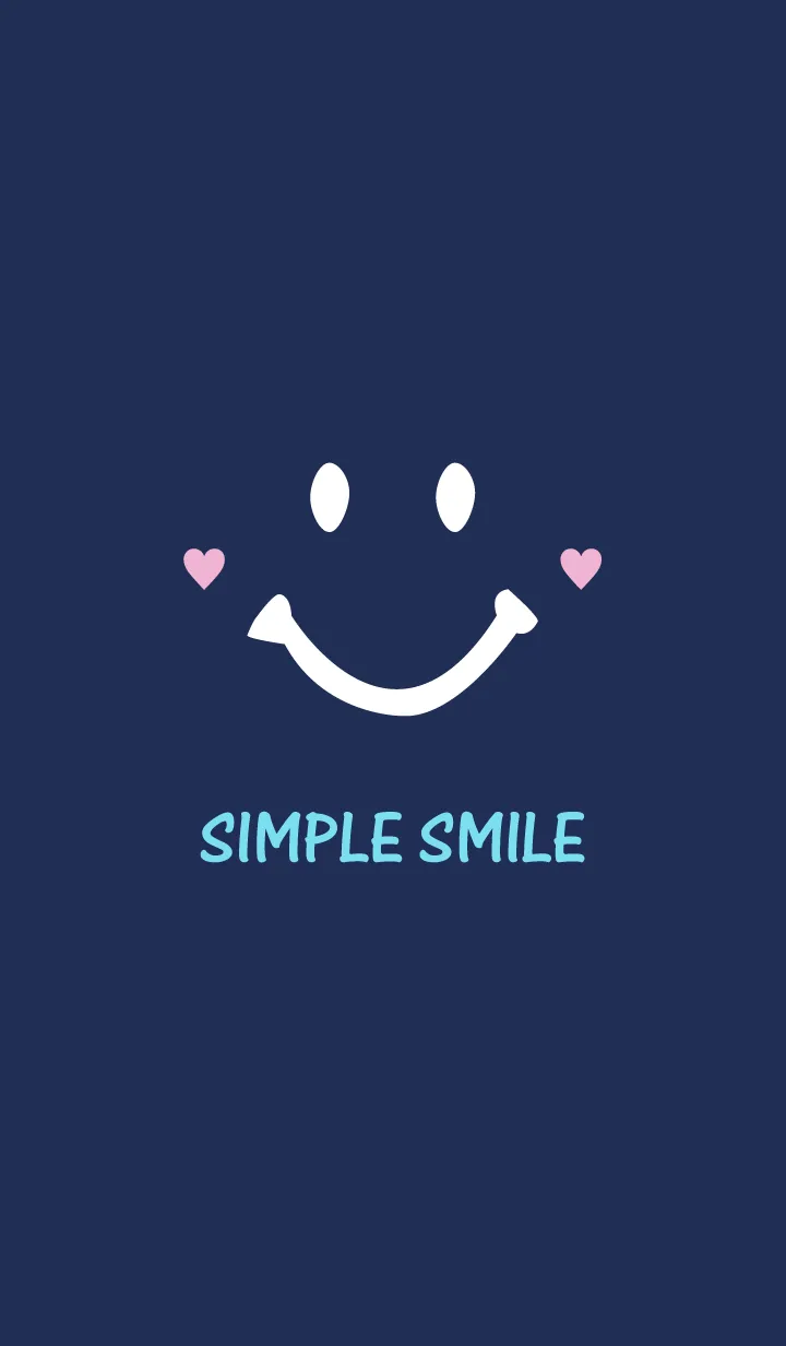 [LINE着せ替え] SIMPLE SMILE - Navy White 2-の画像1