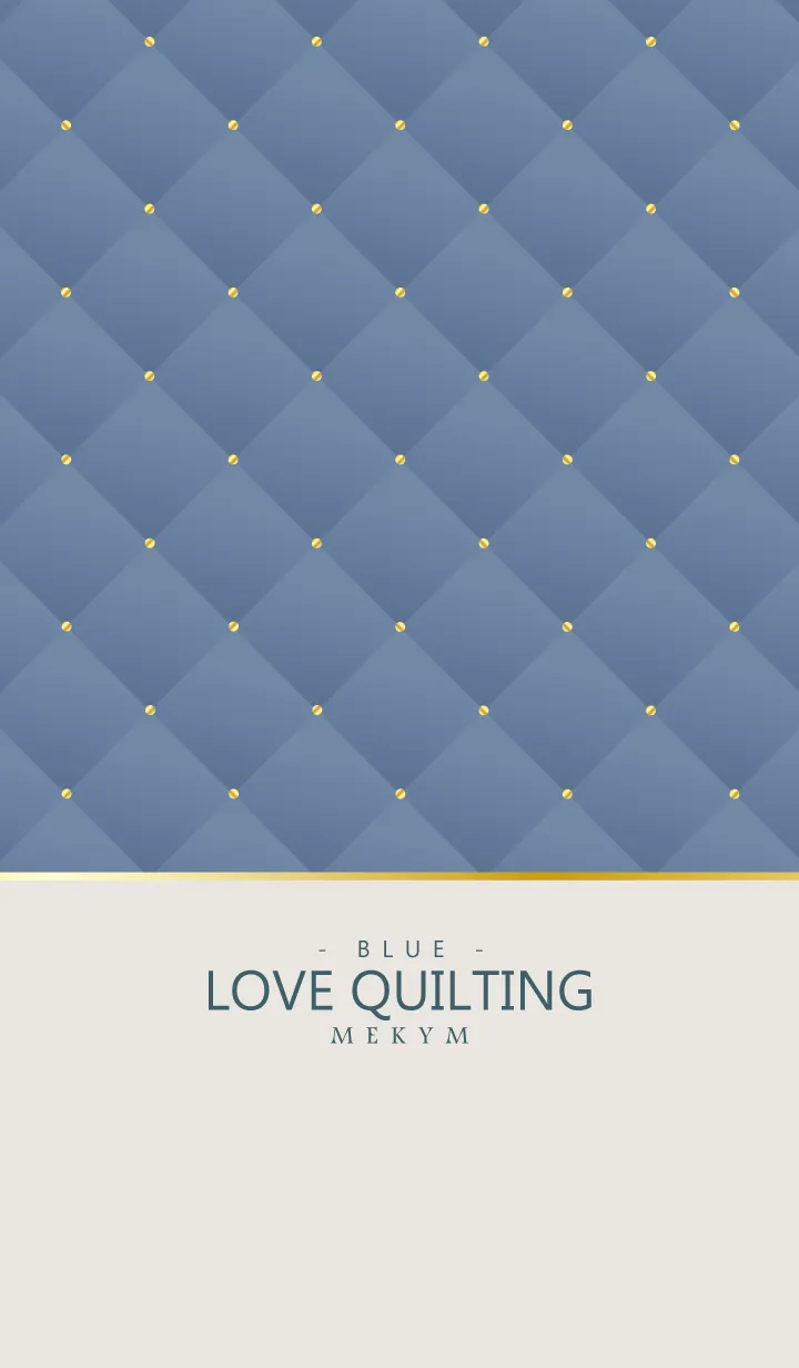 [LINE着せ替え] LOVE QUILTING-DUSKY BLUE 9の画像1