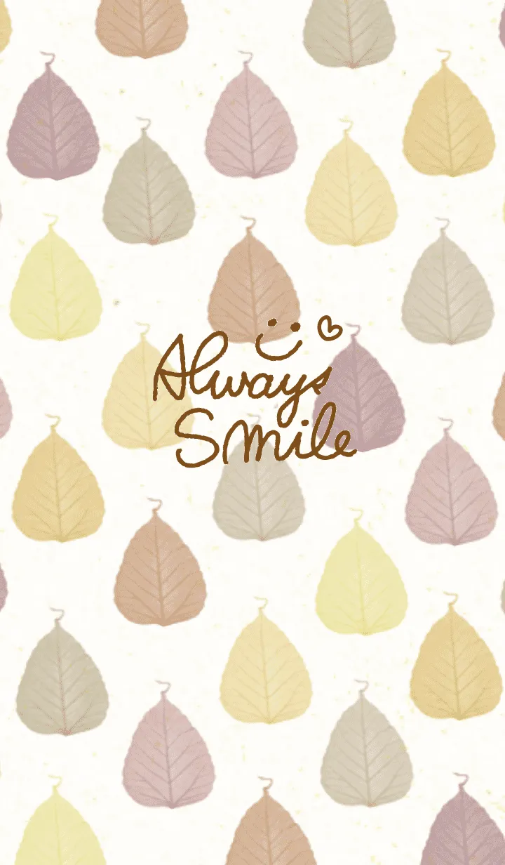 [LINE着せ替え] 茶色系葉っぱスマイル3の画像1