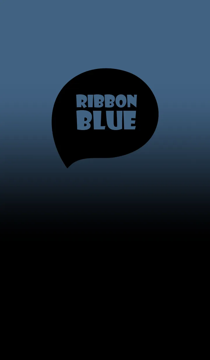 [LINE着せ替え] Black & Ribbon  Blue Theme (JP)の画像1