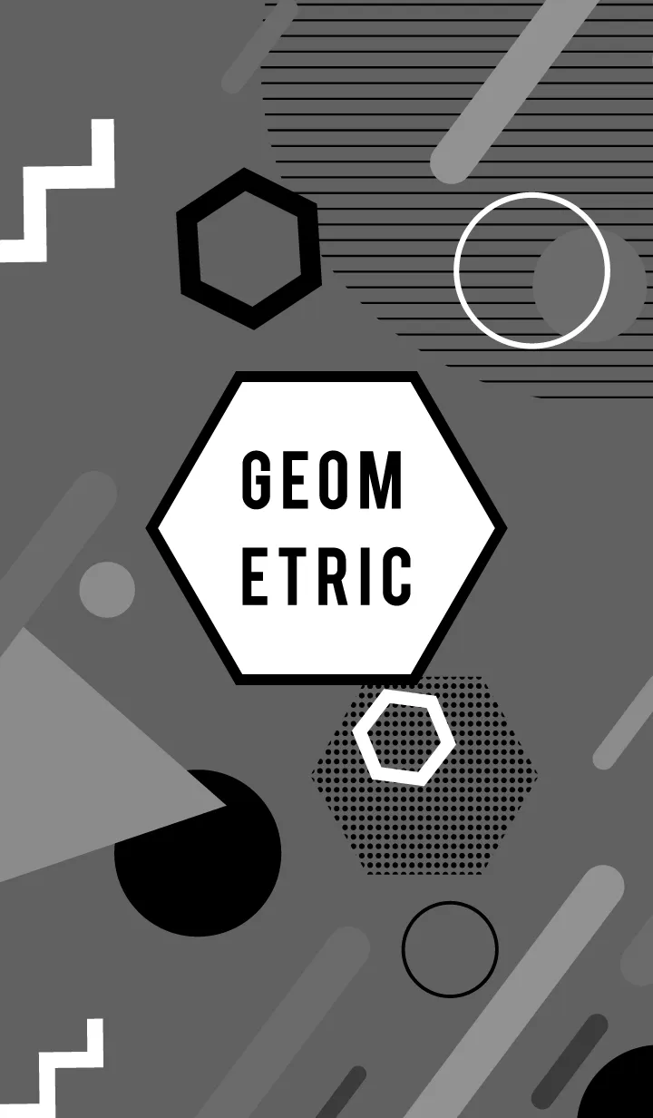 [LINE着せ替え] Geometric Rich Flat Dim Gray 3の画像1