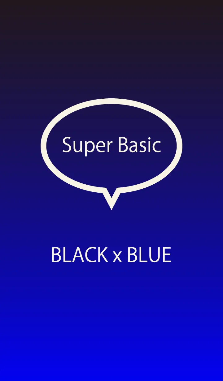 [LINE着せ替え] Super Basic Black x Blueの画像1