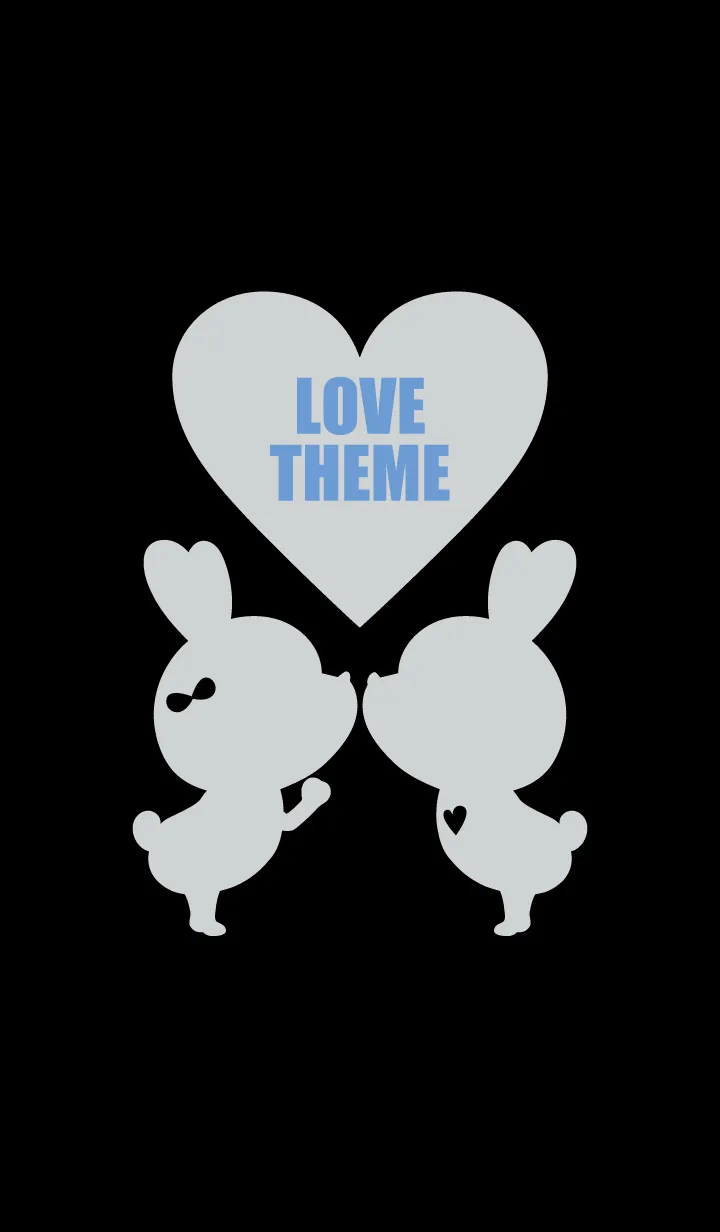 [LINE着せ替え] LOVE THEME BLACK & Gray 17の画像1