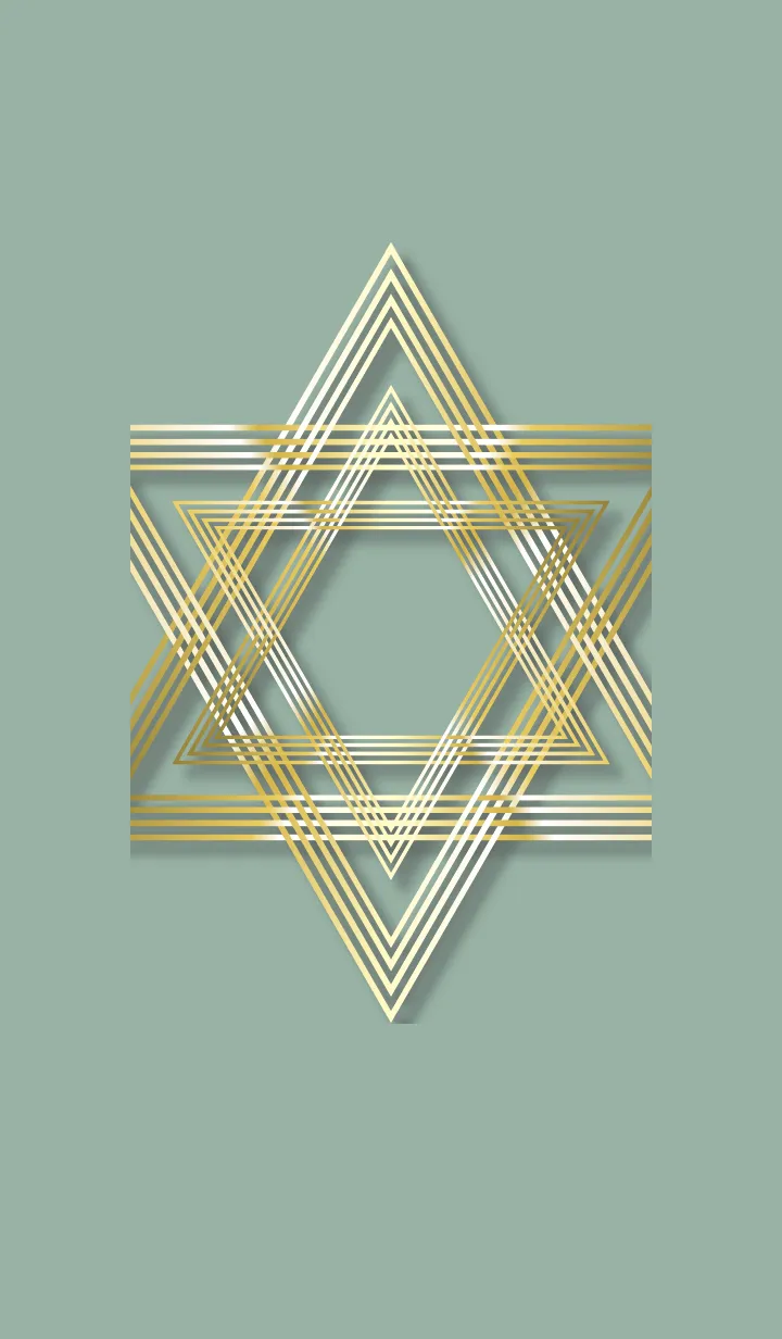 [LINE着せ替え] ベージュとカーキ : シンプル 幸運の六芒星の画像1