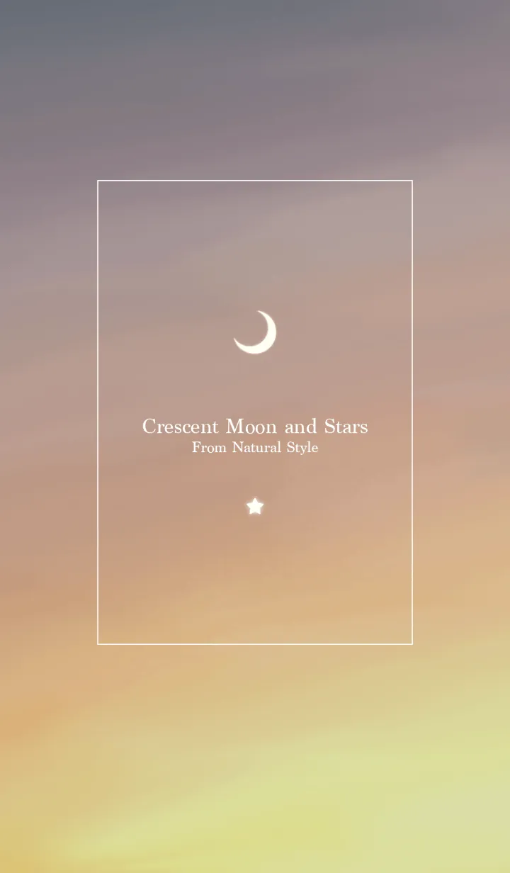 [LINE着せ替え] 三日月と星 24 ／ナチュラル スタイルの画像1