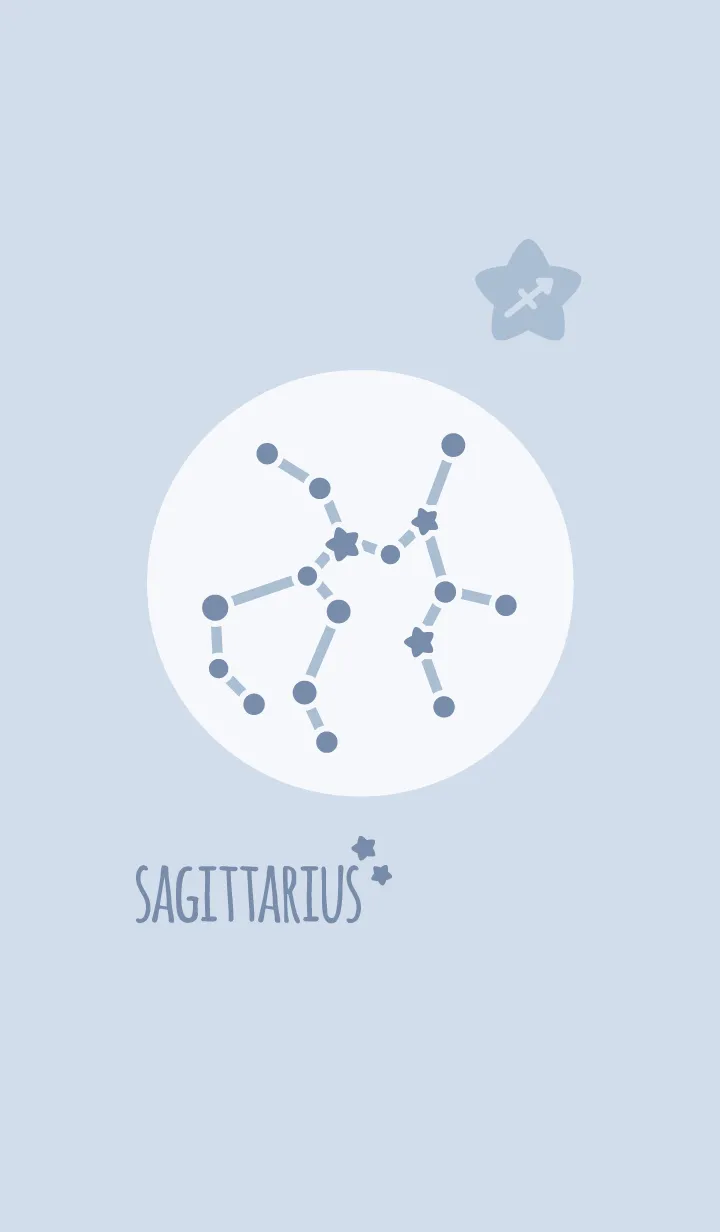 [LINE着せ替え] 星座占い幸運 射手座'ブルー'の画像1