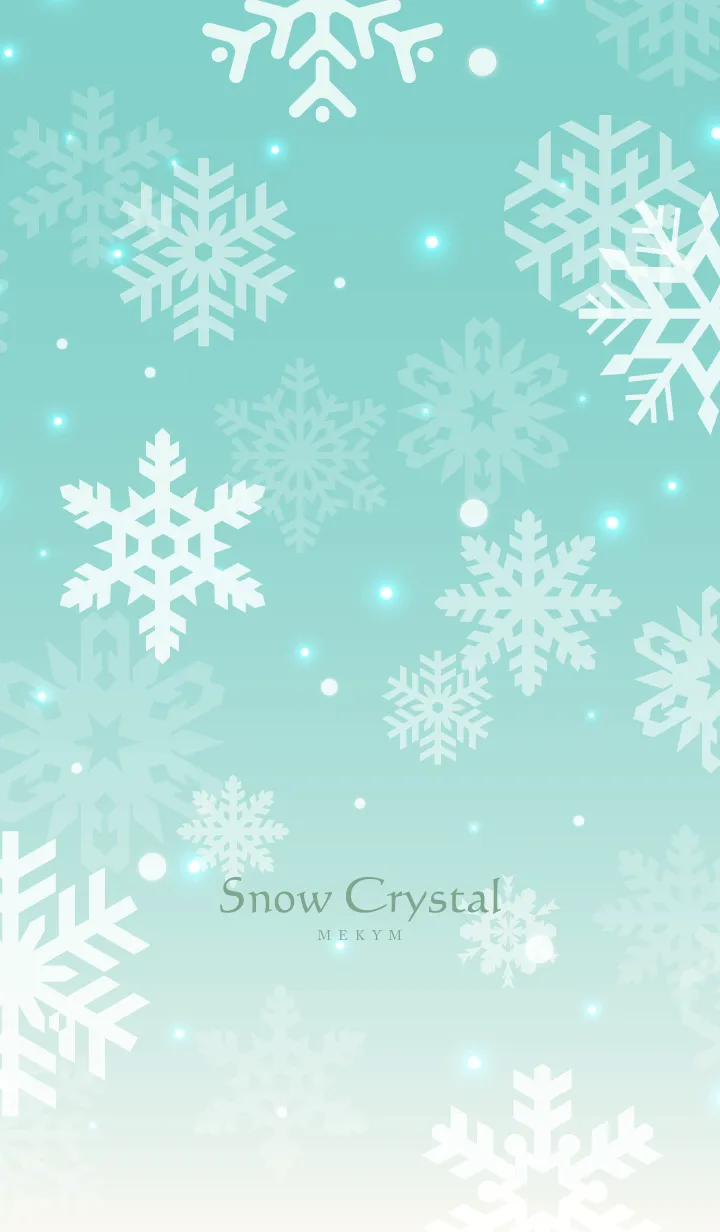 [LINE着せ替え] Snow Crystal-EMERALD GREEN 3の画像1