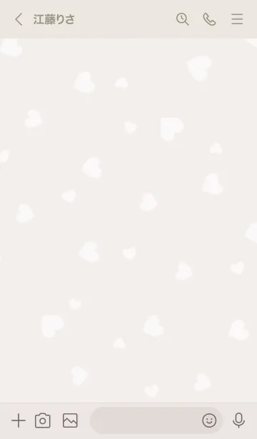 [LINE着せ替え] ♥♥♥ ： ピンクベージュ ： Ver.iの画像3