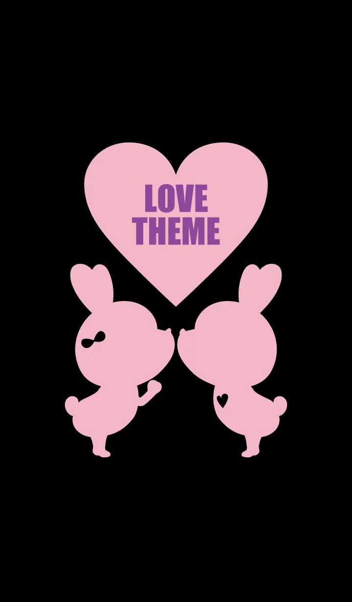 [LINE着せ替え] LOVE THEME BLACK & PINK..42の画像1