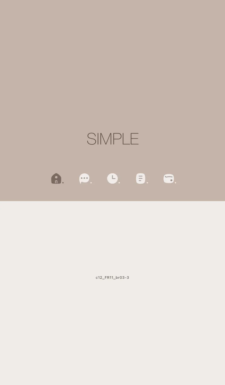 [LINE着せ替え] c12.11_ベージュ3 ブラウン3-3の画像1