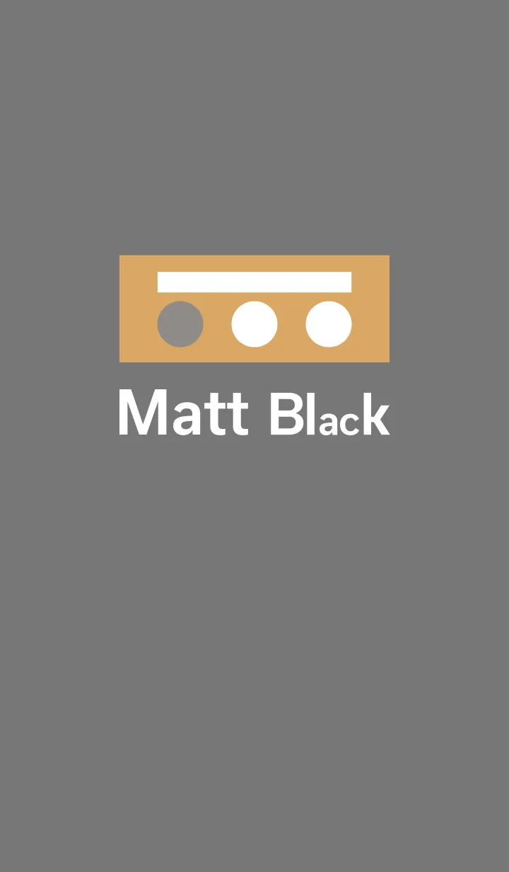 [LINE着せ替え] マットブラック(グレー)の画像1