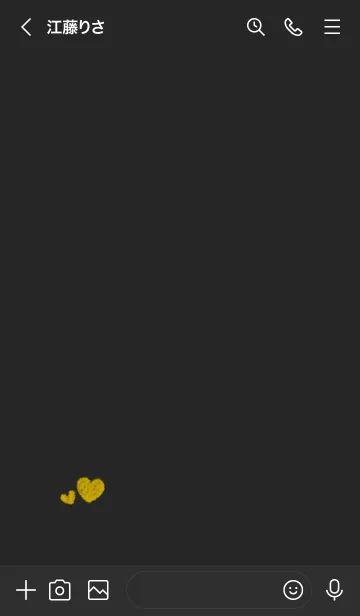 [LINE着せ替え] ハートのらくがき(dark:5)の画像3