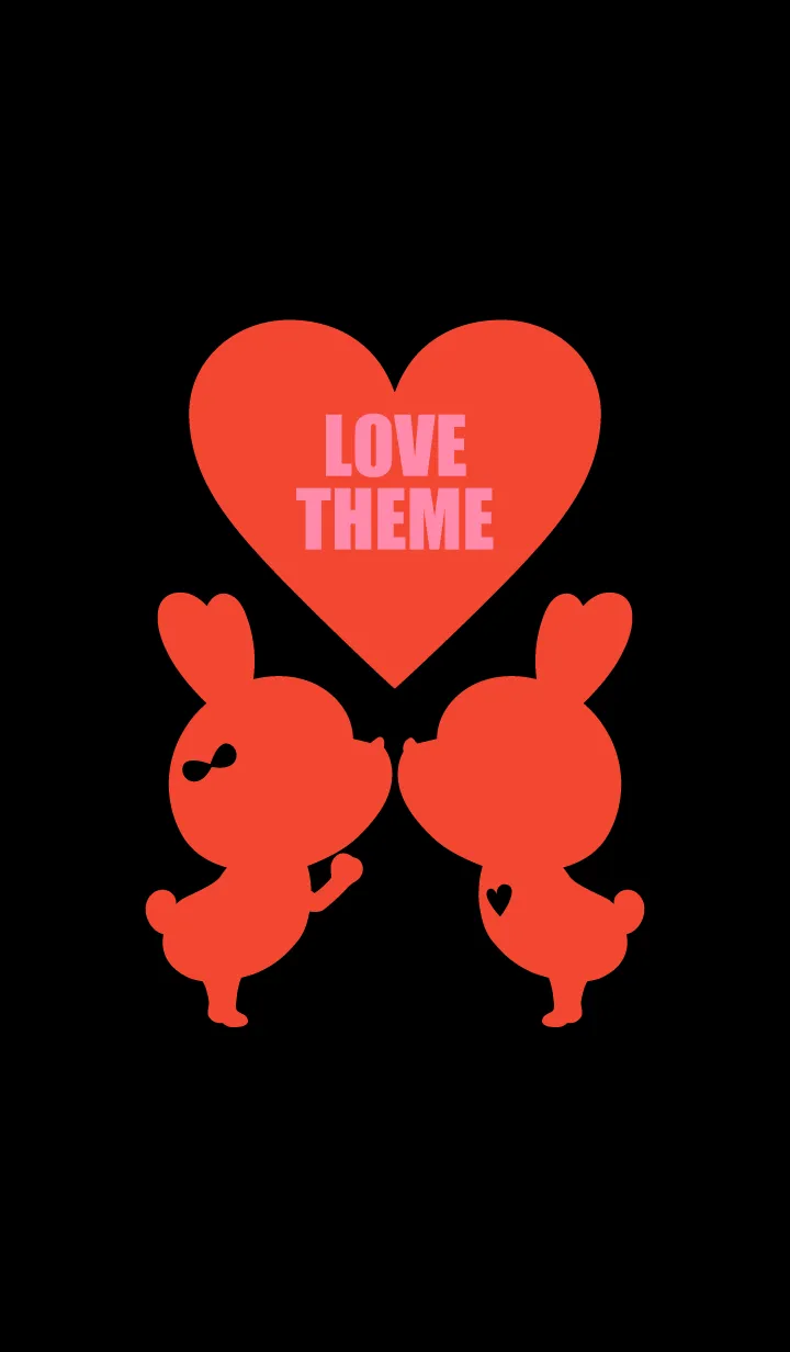[LINE着せ替え] LOVE THEME BLACK & Red 34の画像1