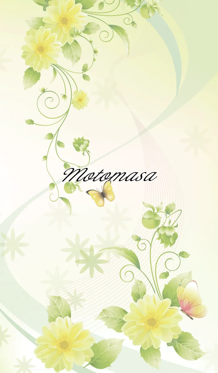[LINE着せ替え] もとまさ用 Butterflies and flowersの画像1