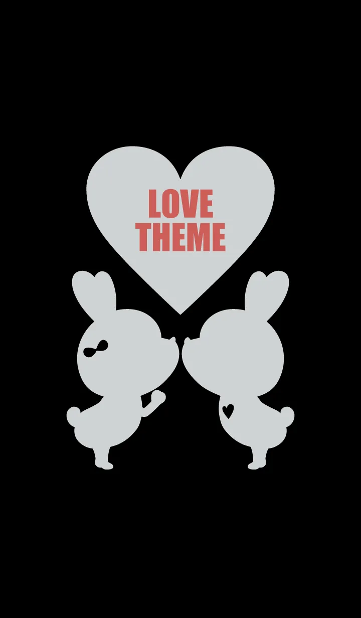 [LINE着せ替え] LOVE THEME BLACK & Gray 19の画像1