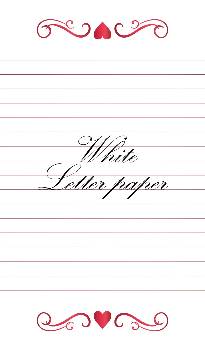 [LINE着せ替え] White Letter paper *GLOSSYRED 2*の画像1