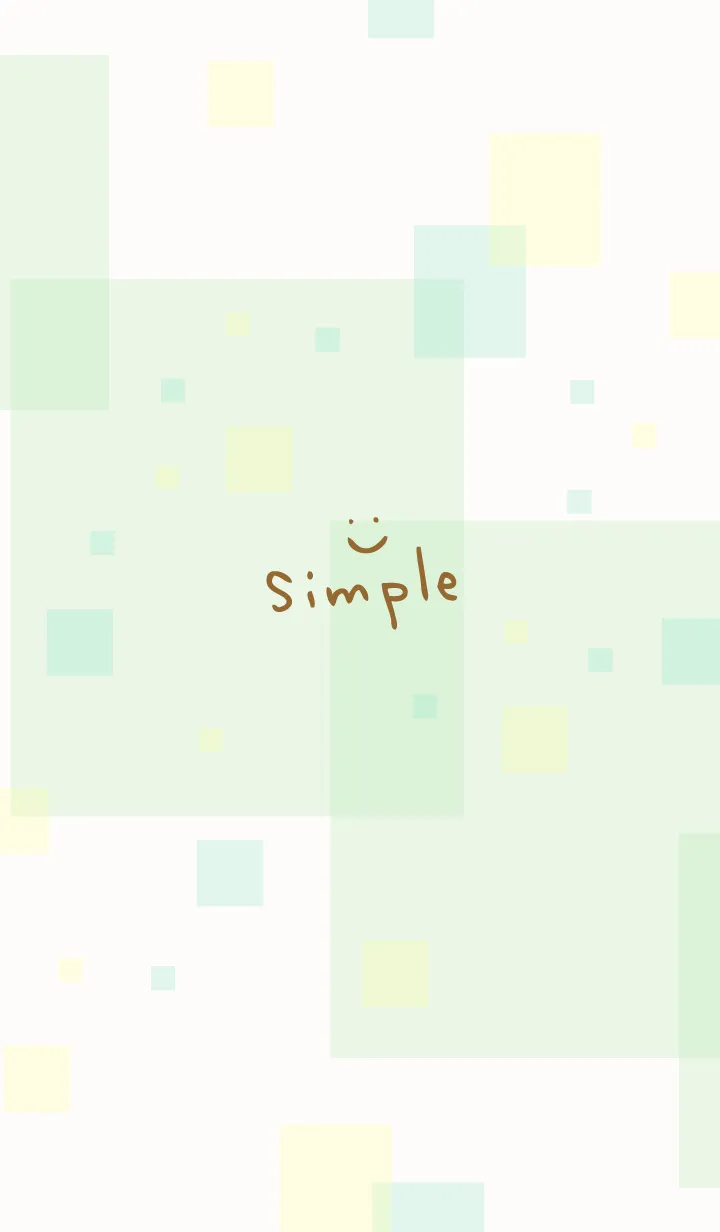 グリーン四角スマイルの着せ替えメイン画像