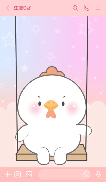 [LINE着せ替え] Cute Naughty White Chicken Theme (JP)の画像3