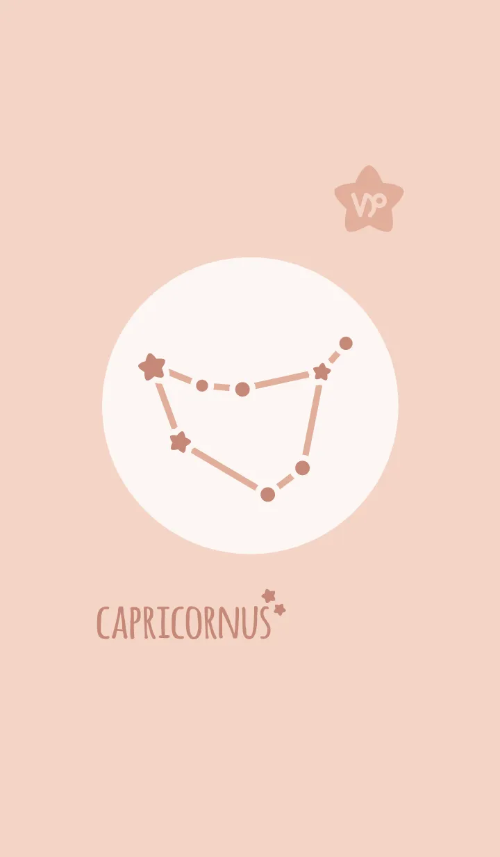 [LINE着せ替え] 星座占い幸運 山羊座'ピンクオレンジ'の画像1