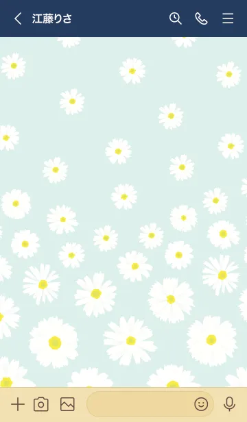 [LINE着せ替え] 白いデイジー舞う24の画像3