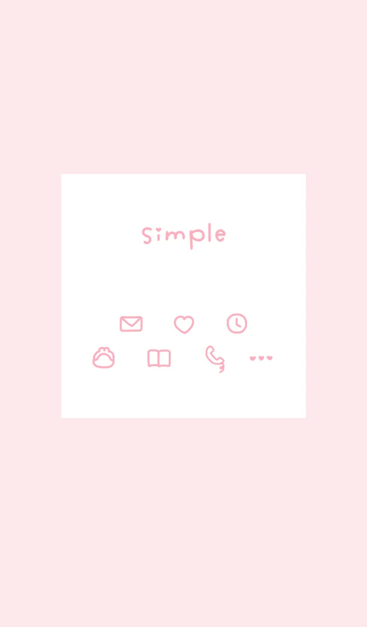 simple mini ♡ pink×whiteの着せ替えメイン画像
