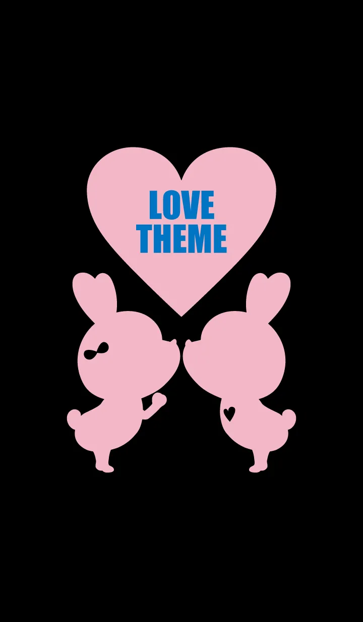 [LINE着せ替え] LOVE THEME BLACK & PINK..45の画像1