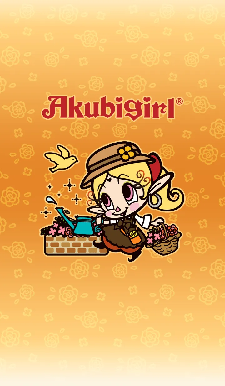 [LINE着せ替え] アクビガール ガーデニングの画像1