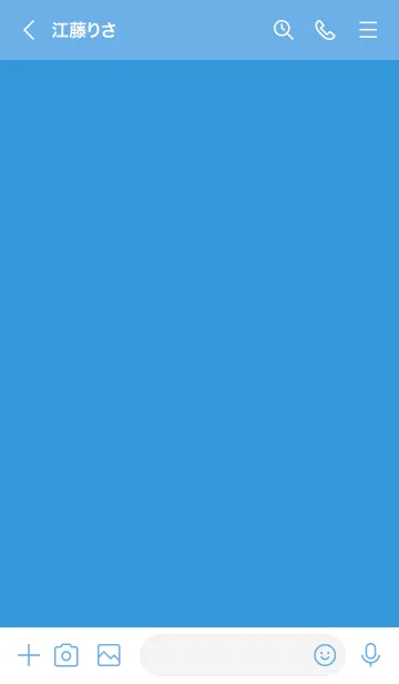 [LINE着せ替え] The シンプル 吹き出し ブルー No.2-06の画像3