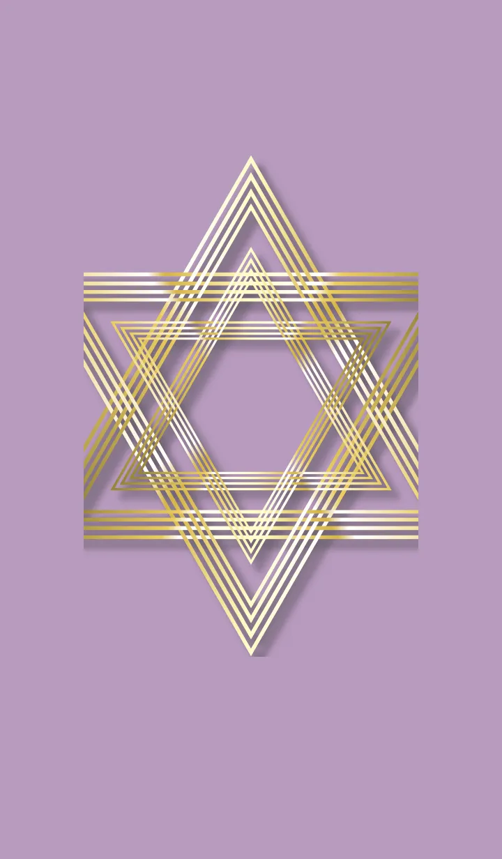 [LINE着せ替え] 紫 : シンプル 幸運の六芒星の画像1