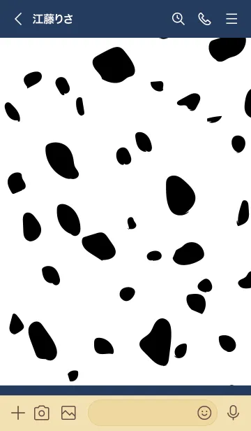 [LINE着せ替え] Dalmatian -Navy-の画像3