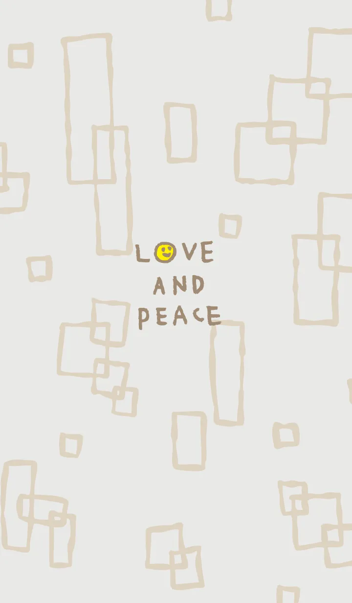 [LINE着せ替え] ベージュ四角 シンプル6の画像1