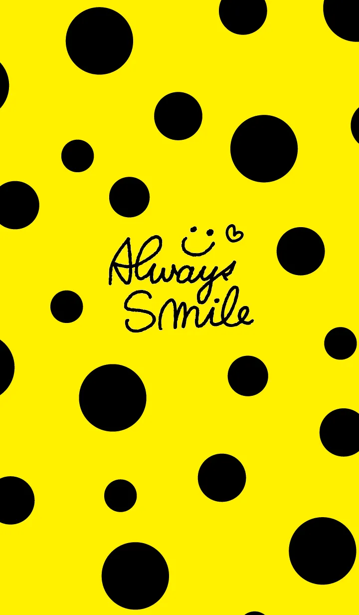 [LINE着せ替え] ドットスマイル黄色3の画像1