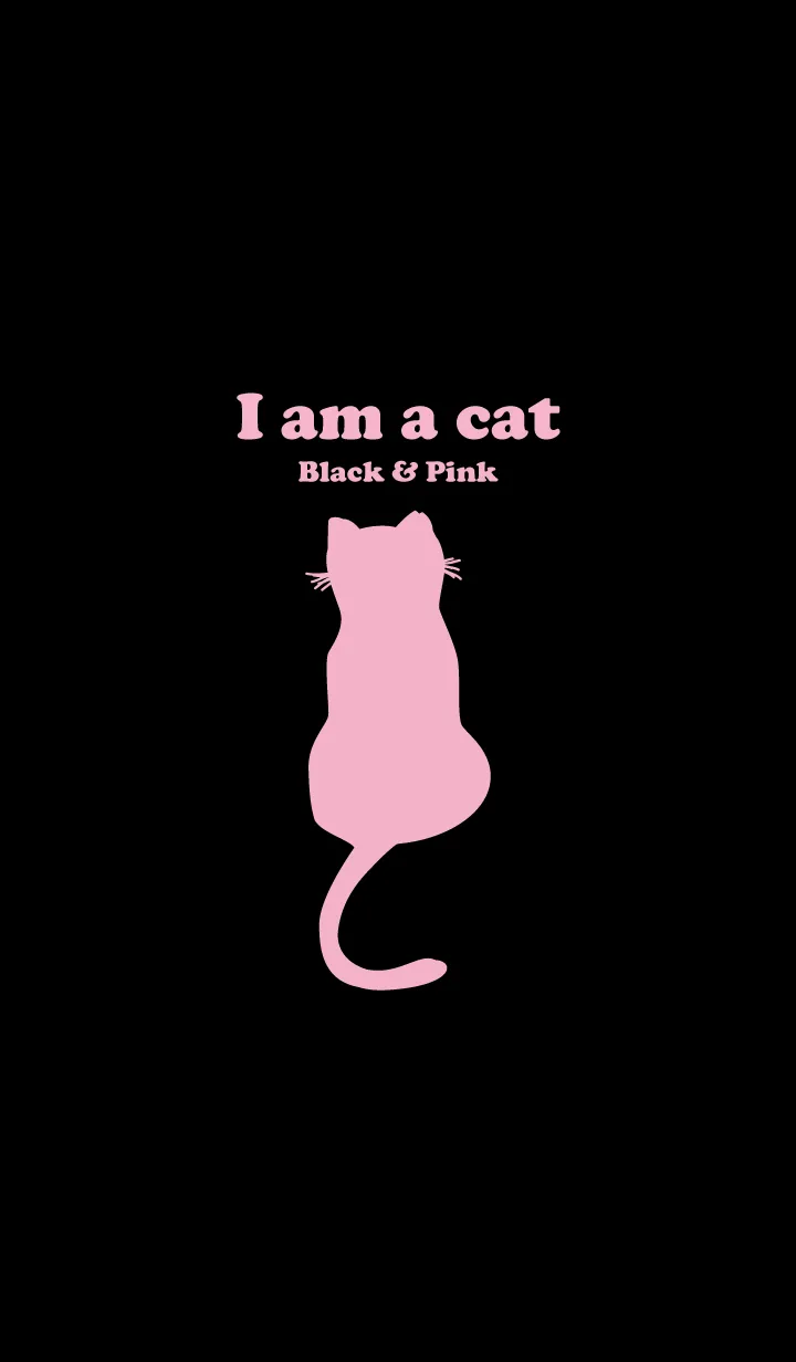 [LINE着せ替え] I am a Cat Black & Pink 2の画像1
