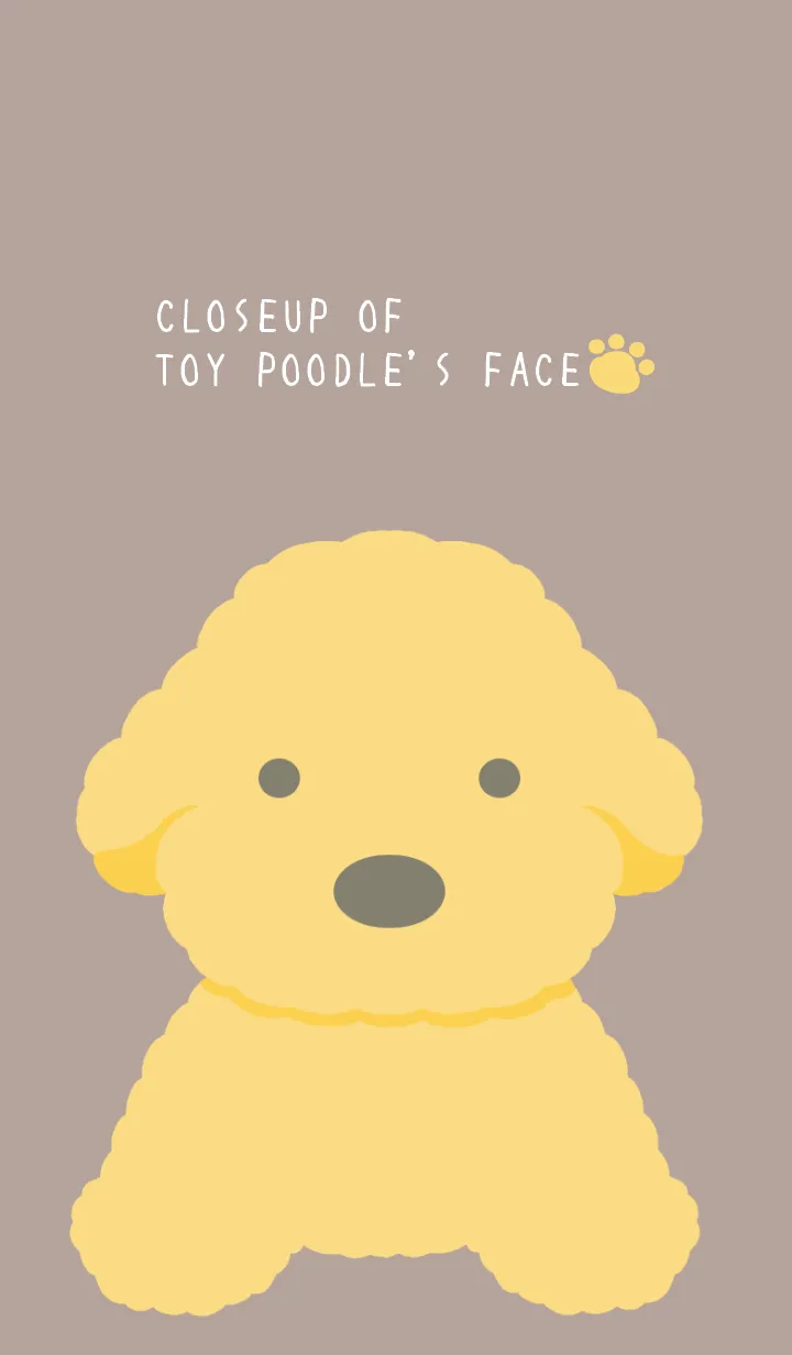 [LINE着せ替え] シンプルなトイプードル ブラウンの画像1