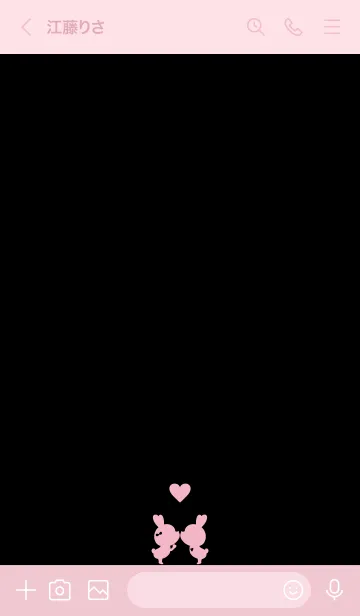[LINE着せ替え] LOVE THEME BLACK & PINK..50の画像3