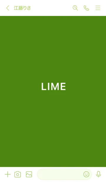 [LINE着せ替え] LIME ライムカラーの画像3