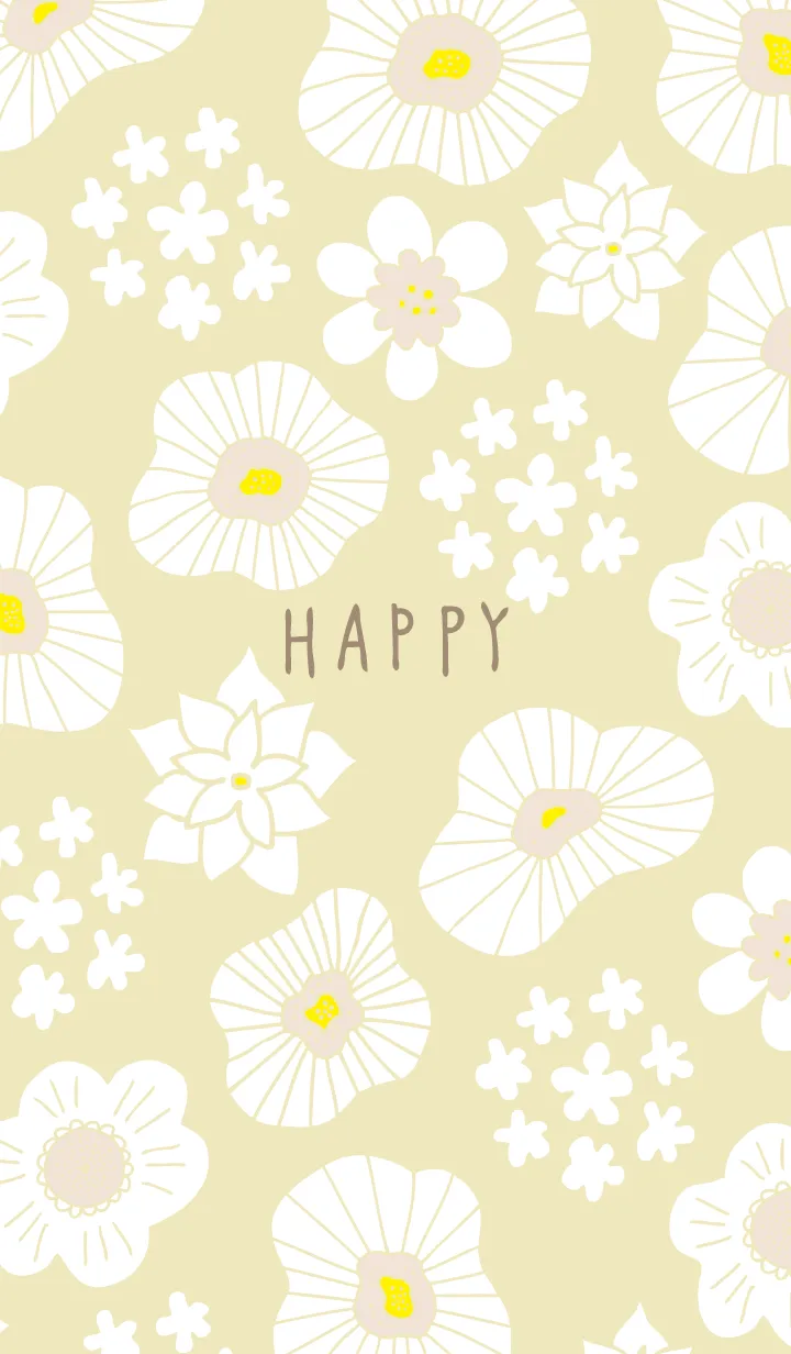 [LINE着せ替え] 白い花と小花6の画像1