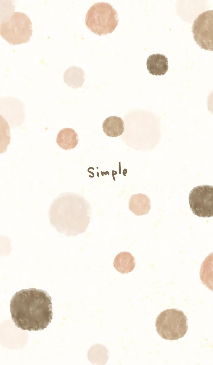 [LINE着せ替え] 水彩 丸 茶色19の画像1