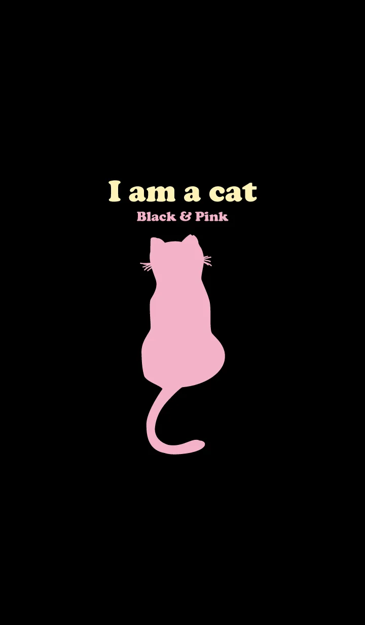 [LINE着せ替え] I am a Cat Black & Pink 4の画像1