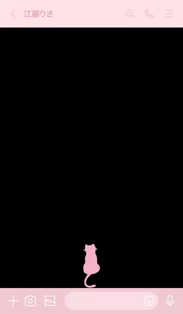 [LINE着せ替え] I am a Cat Black & Pink 4の画像3