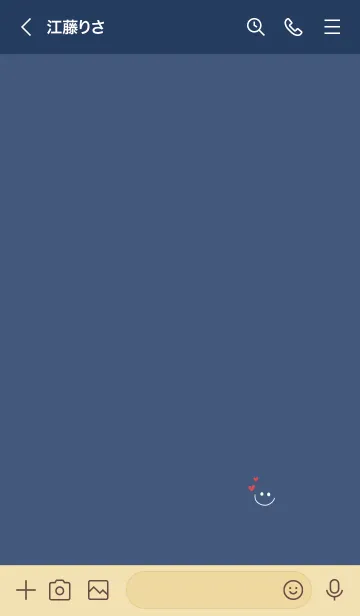 [LINE着せ替え] くすみブルーとスマイル。ハート。の画像3