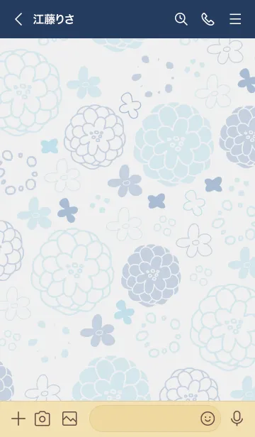 [LINE着せ替え] 大人お花模様13の画像3