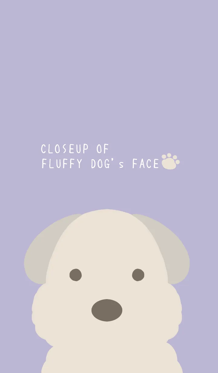 [LINE着せ替え] シンプルなもこもこ犬 パープルの画像1