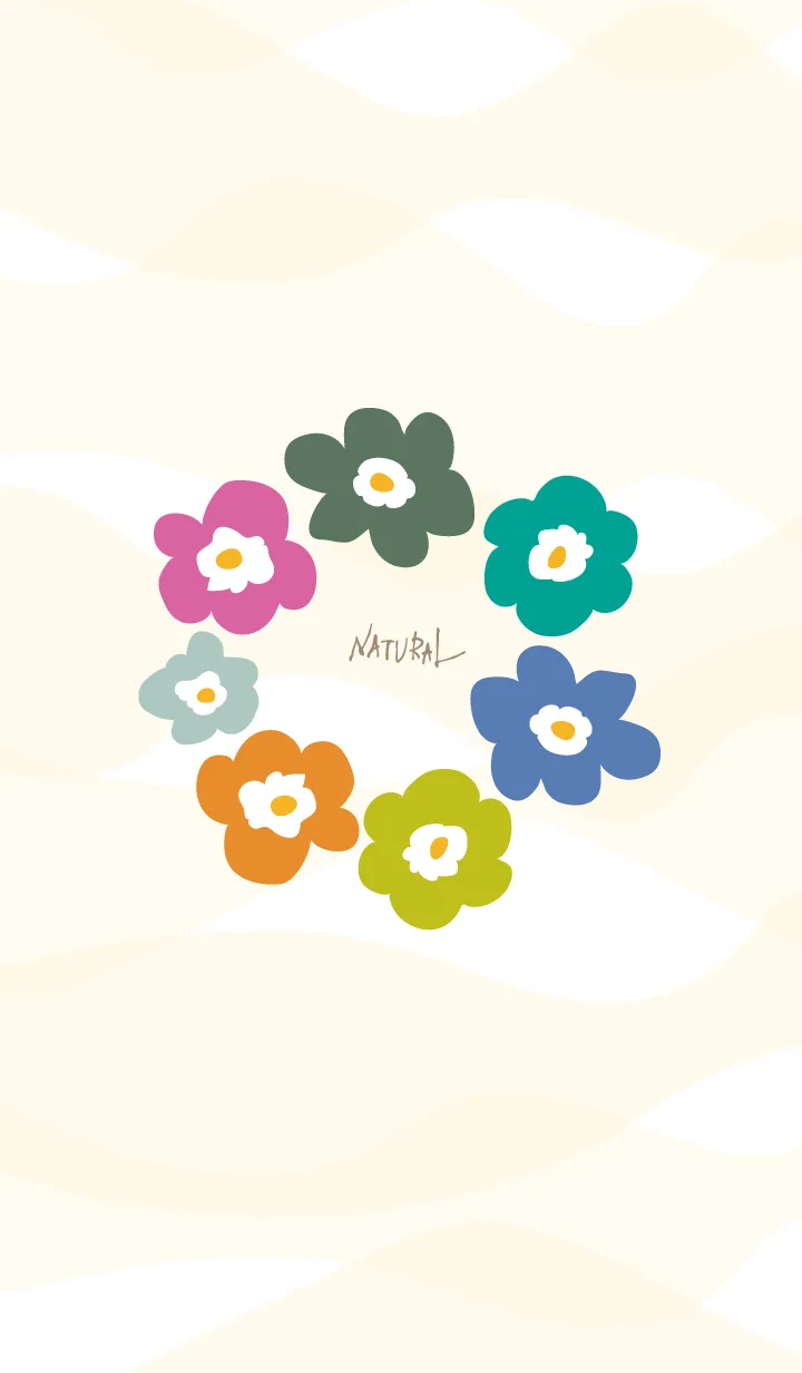 [LINE着せ替え] 北欧風 お花リース25の画像1