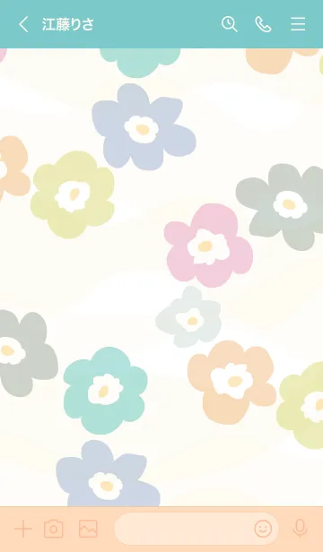 [LINE着せ替え] 北欧風 お花リース25の画像3